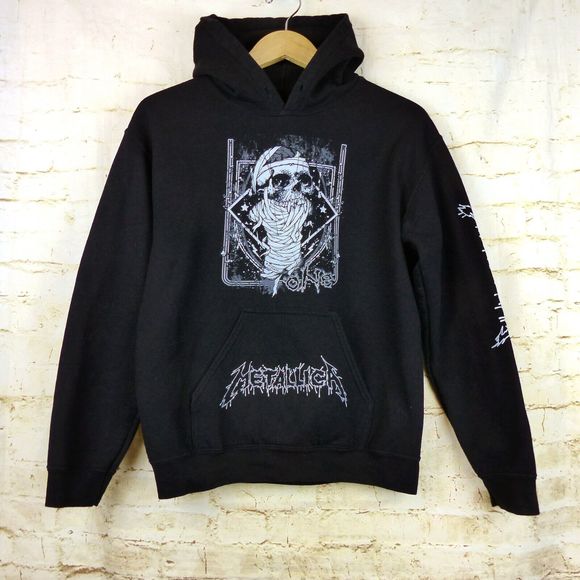Metallica One Hoodie Mens S Black Pushead Skull And Justice For All Metal FLAWS - Picture 1 of 12